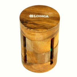 Logica Spiele Art. Tantri - Dreh-Puzzle - Denkspiel aus Holz - Schwierigkeit 3/6 Schwierig - Knobelspiel - Geduldspiel - Euklid Serie