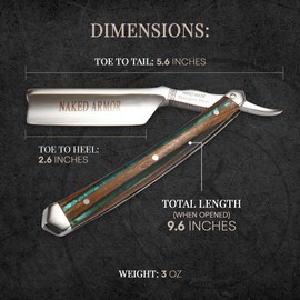 Safir Straight Razor - Shave Ready Straight Edge Razor, Japanese Stainless Steel + Sandalwood Straight Razor for Men, Barber Approved Straight Razor, Mens Straight Razor, Case, Close Shave, Best Gift