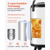 2 Pack Silver 3.2 Gal Insulated Beverage Dispenser for Hot/Cold