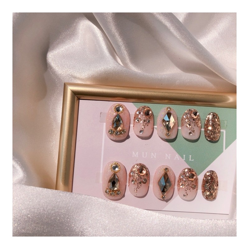 MunNail Gold Queen✨ - Long Oval / MunNail 골드퀸✨ -