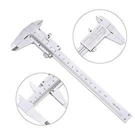 Nabance Vernier Caliper 150MM 6 Stainless Steel Nabance Micrometer Measuring Tool Vernier Caliper with 15cm Steel Ruler and Cleaning Cloth