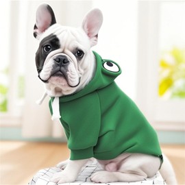Pet Clothing Dog Transformation Shaped Hoodie (Frog,XL)