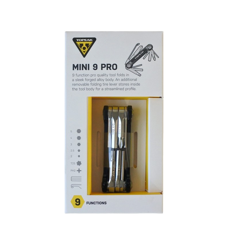 TOPEAK Unisex – Adult's Pro Mini Tool, Black, 9 Funktionen