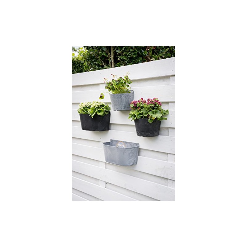 Artstone Claire Wall Pot, 24x16x18 cm, Black