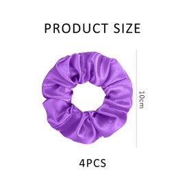 4 Pieces Of Girls' Hair Accessories, Girls' Elastic Hair To Get, Purple Ponytail Hair Ring, Solid Color Girls' Hair Accessories, Girls' Dress Up Accessories