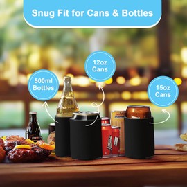 WhaleSiper 12-Pack Sage Blank Beer Can Cooler Sleeves, Collapsible Foam Insulated Can Sleeves for 12oz & 16oz Soda, Beer & Water Bottles, HTV & Sublimation-Friendly for DIY, Weddings & Gifts