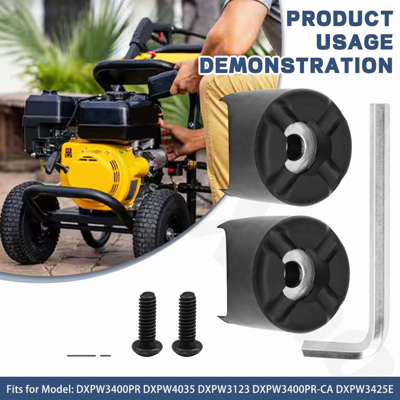 2 Pcs 7105468 Pressure Washers Rubber Feet- Black for Simpson