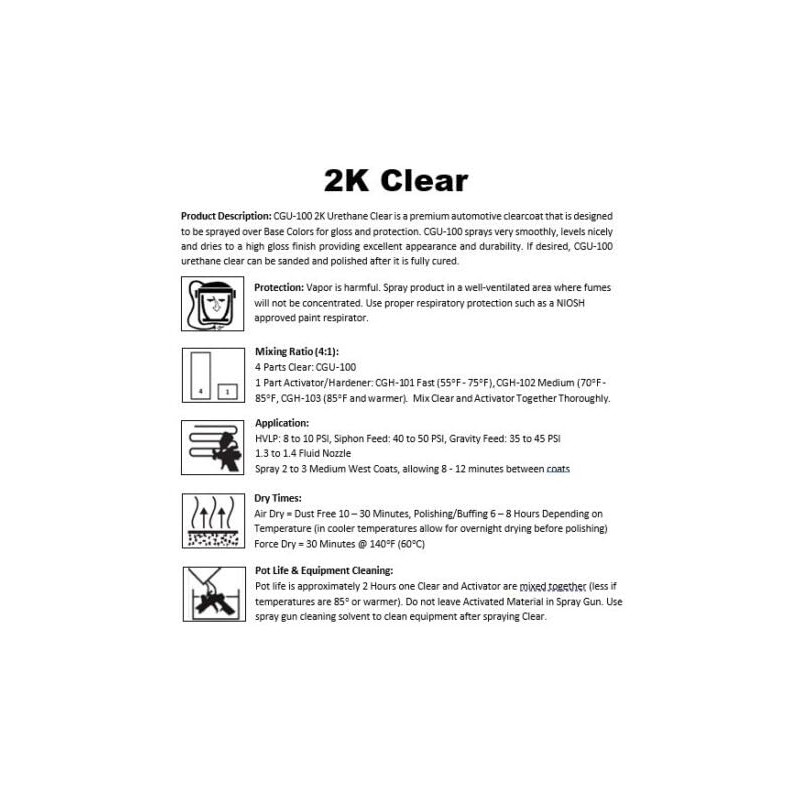 Touch Up Zone Base Color Quart with 2K Quart Clear