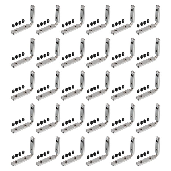 sourcing map L-Shape Interior Joint Bracket, 30Pcs Inside Corner Connectors