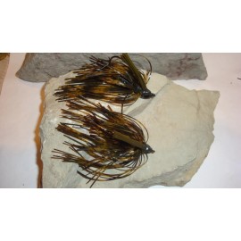 Jakes Jigs TWO (2) 3/8 OZ JIG BROWN CRAW  POISON HEAD