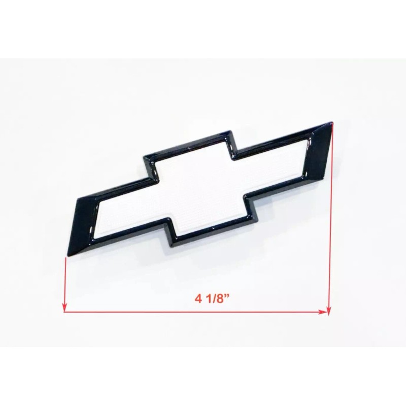 GM Front Small Black White Bowtie for 2019-2024 Chevy Silverado