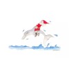 CHRISTMAS GREETING SANTA CLAUS RIDING A DOLPHIN POSTCARD MATTSON (X-179)