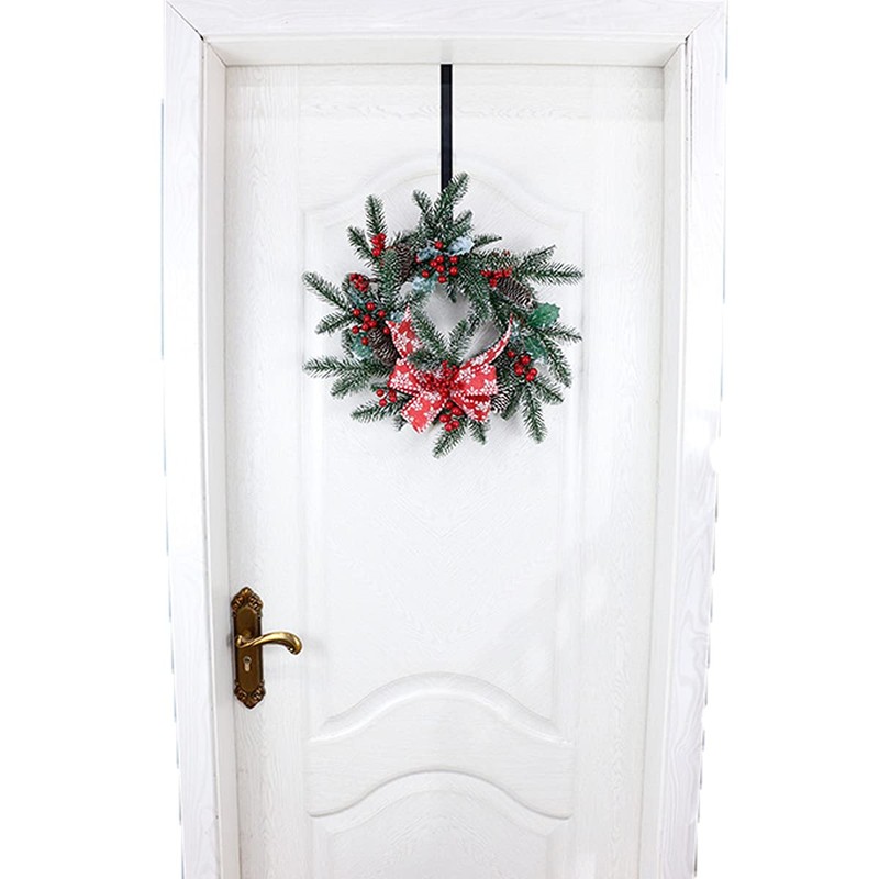 GIRCSS 10" Wreath Hanger, Metal Hooks for Front Door Christmas