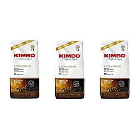 Caffe Kimbo 3 Set . Kimbo Extra Cream Espresso Whole Beans 2.2lb/1000g 3 Set . 2.2 Pound (Pack of 1)