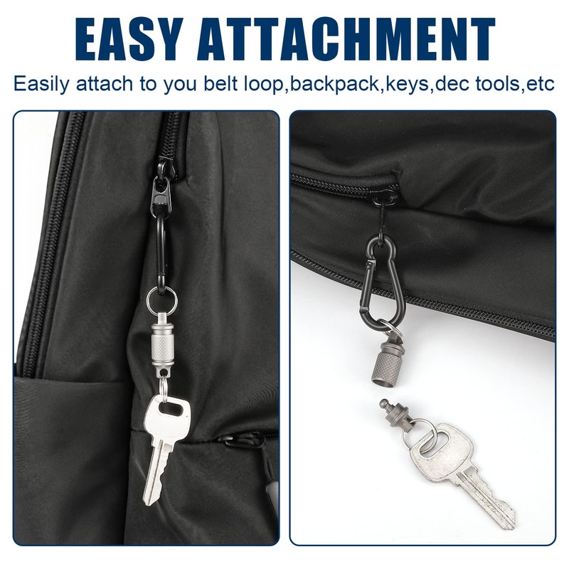 SAVITA 2pcs Titanium Alloy Detachable Key Chain Swivel Key Chain