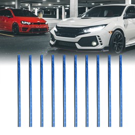 X AUTOHAUX 10pcs Ice Blue Car Air Conditioning Outlet Vent Grille Rim Trim