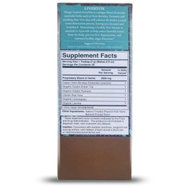 Térapy Ceylon LIVERTOX Organic Herbal Tea Bags | Helps with Liver Kidney Cleanse Detox & Repair | 100% Natural Ayurvedic Ingredients including Turmeric, Aloe Vera and Lemongrass | 20 Individually Wrapped Tea Bags