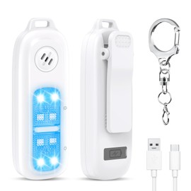 Security Buzzer with LED Light, Security Alarm, Personal Alarm, 130dB Self Defense Alarm with Mini Emergency LED Flashlight, Key Chain, Safe Personal Protection for Girls and Elderly, Burglar Alarm