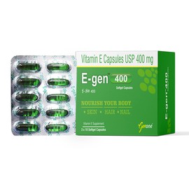 Genone E-gen Natura Natural Vitamin E Oil Capsule for Skin and Hair (50 Capsules)
