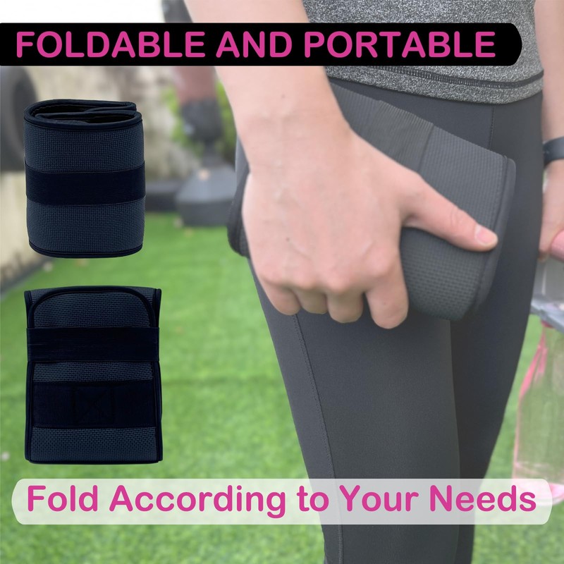 FYGL Hip-Thrust-Belt, Foldable Band for Dumbbells, Kettlebells, Plates - Supports