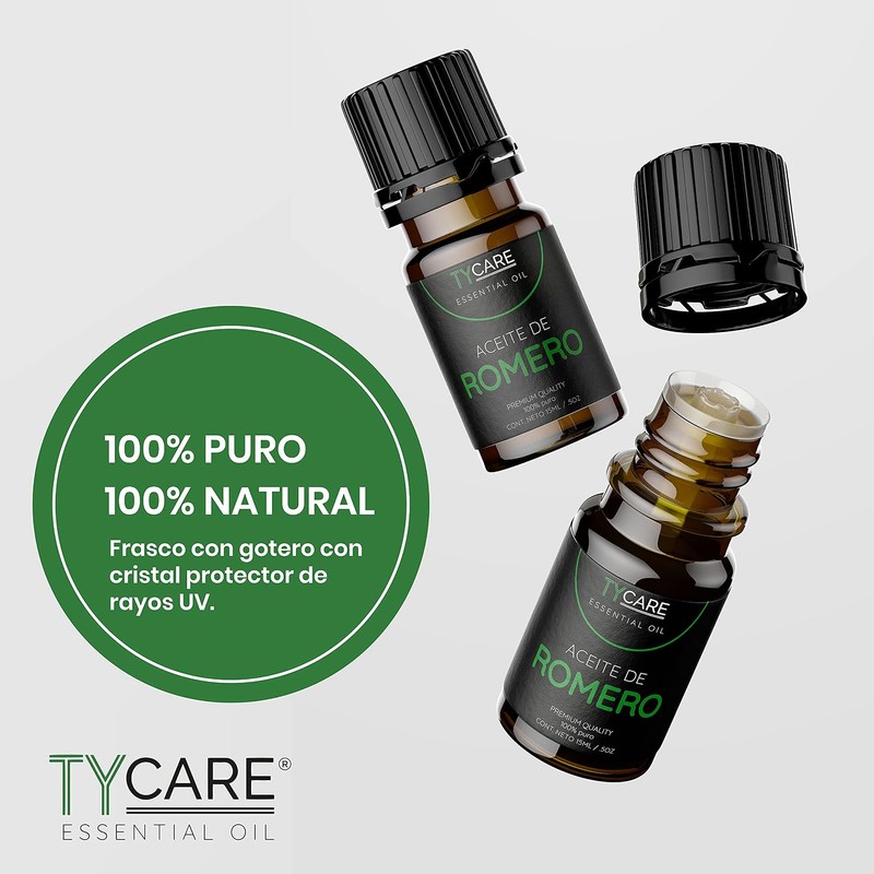 Aceite Esencial de Romero (Romero Officinalis) - 100% PURO PREMIUM