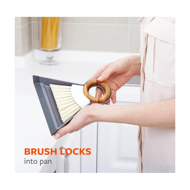 Full Circle Tiny Team Mini Compact Brush & Dustpan Set,