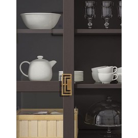 Primst 4PCS 3.93" Modern Zinc Alloy Cabinet Handle Pulls, Hollow Design Handles for Drawer Closet Hardware Dresser, Furniture Hardware Collection (Gold-4PCS)