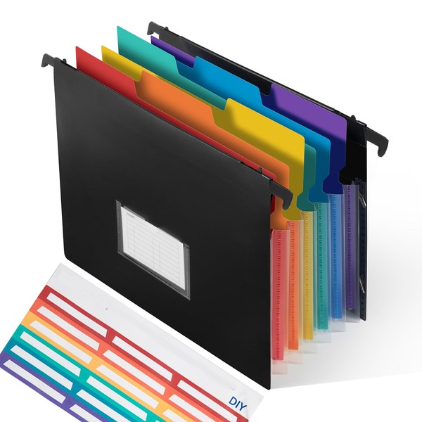 2-in-1 Expanding Hanging File Folders for Filing Cabinet, TRANBO 7