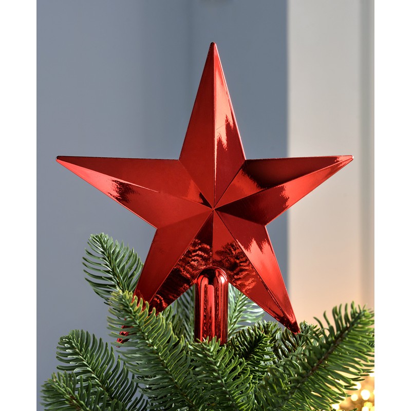 WeRChristmas 42-Piece Shatterproof Baubles Decoration Pack with Tree Topper &