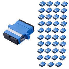 40Pcs SC-UPC to SC-UPC Couplers, Duplex Fiber Optical Adapters Cable Connectors