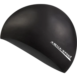 Aqua Speed Swimming Cap for Men and Women, Swimming Cap, Thin Swimming Cap, Swimming Cap, Waterproof, Black 07, Soft Latex
