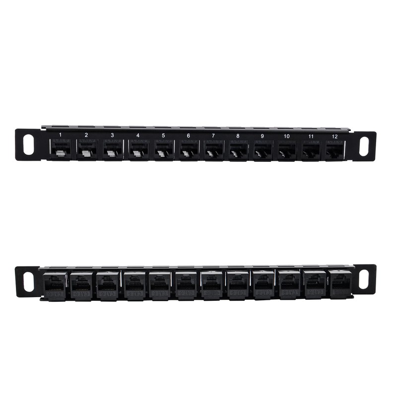 GeeekPi DeskPi RackMate Accessories Network Patch Panel 12Port CAT6 10
