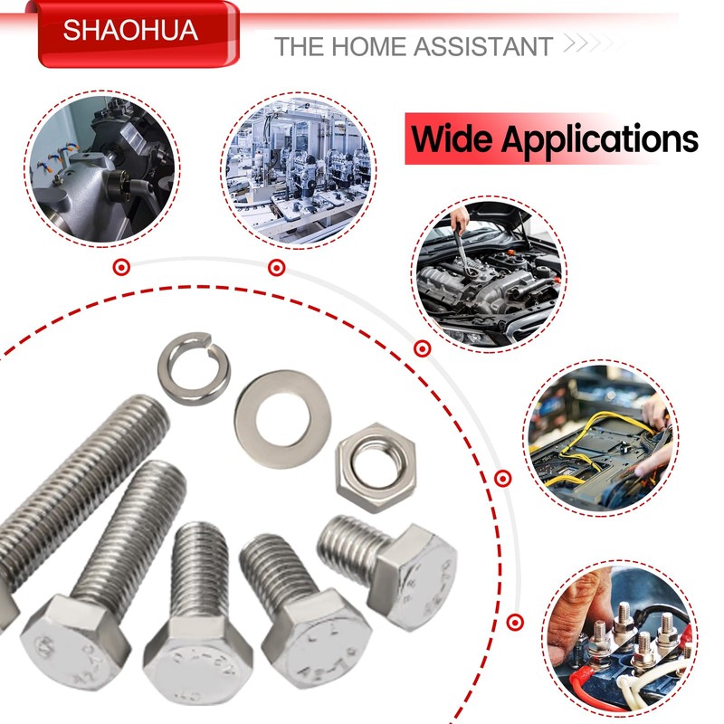M5 M6 M8 Nuts and Bolts Assortment Kit 12mm-40mm, Metric