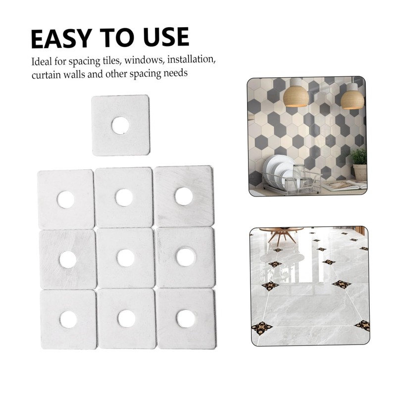 OUNONA 10 Pack Square Washers Set Flat Stainless Steel Washers