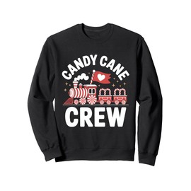 Candy Cane Crew Peppermint Train Men Women Kids Family Sweatshirt