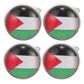 GALPADA 4pcs Palestinian Cufflinks Palestine Flag Present Suit Buttons National Flag Cufflinks Palestine Jewelry Palestine Cufflinks Palestinian Flag Palestine Flag Cuff Links Zinc Alloy