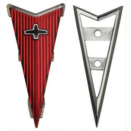 APE 1969-70 PONTIAC GRAND PRIX HOOD EMBLEM & BEZEL SET