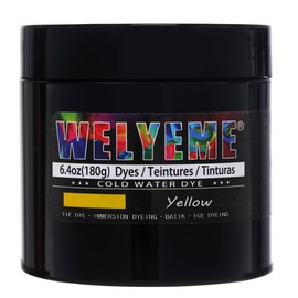 WELYEME Cold Water Dye, Tie Dye Powder, Fabric Dye Powder for Clothes (Yellow)