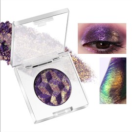 Duochrome Glitter Multichrome Metallic Eyeshadow - High Impact Multi-colors Shift Eye Looks in Pink Gold, Purple, and Green - Intense Color Shifting, High Pigmented, Longer-Lasting Without Creasing…