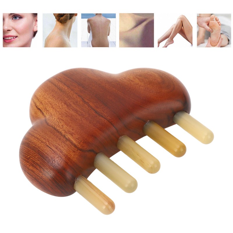 Rosewood Meridian Comb Wide Comb Teeth Reduce Stress Wooden Scalp