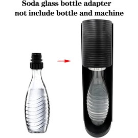 Soda Crystal 0.7L Glass Bottle Carbonating Adapter,Crystal Glass Bottle Adaptor Cap Compatible with Terra,OneTouch Soda Machine