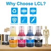 LCL Compatible 4x140ml T49M Autofill Sublimation Ink Replacement for SureColor