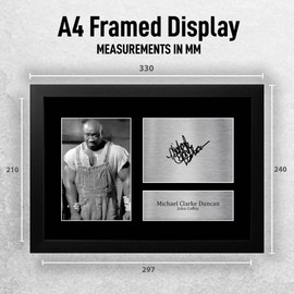 HWC Trading FR A4 Michael Clarke Duncan The Green Mile John Coffey Gifts Printed Signed Autograph Picture for Movie Memorabilia Fans - A4 Framed