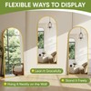 Coomily Full-Length Floor Mirror with Stand, 71"x28" Arched Style Full