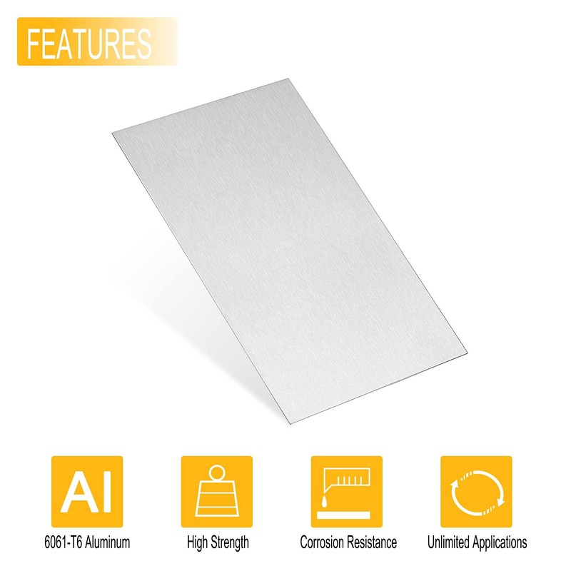 sourcing map Aluminum Sheet, 300mm x 150mm x 1mm Thickness