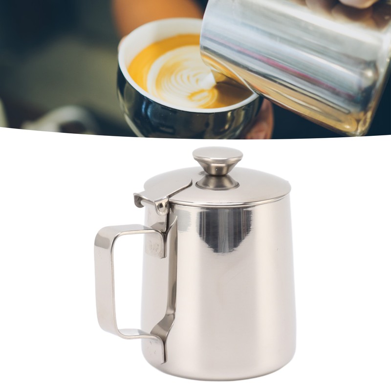 Stainless Steel Milk Frothing Pitcher Cappuccino Pitcher Coffee Foam Container