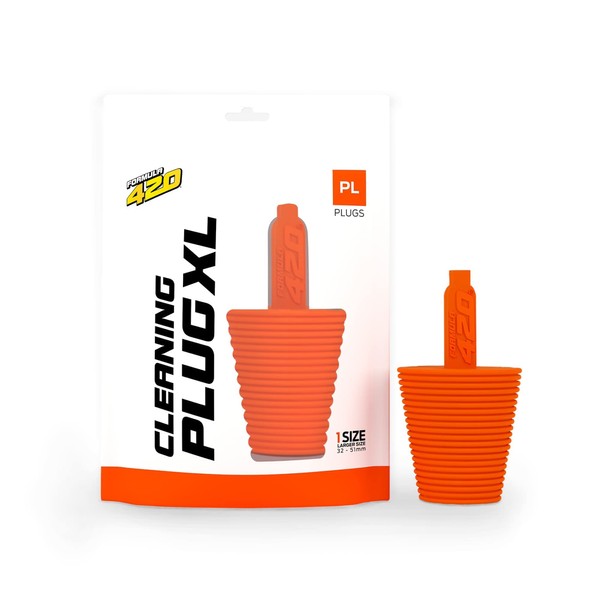 Formula 420 XL Cleaning Plug, Storage, and Odor Proofing | Formula 420 Accessories (1 XL Plug) (Orange)