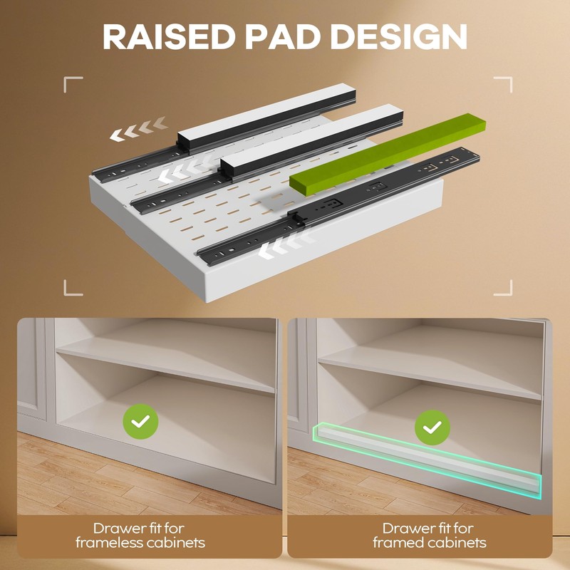 Seinloes 2 Pack Pull out Cabinet Organizer 21" Deep With