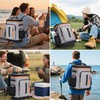 SUNUP 35 Cans Waterproof Cooler Backpack, Soft Insulated Leak Proof