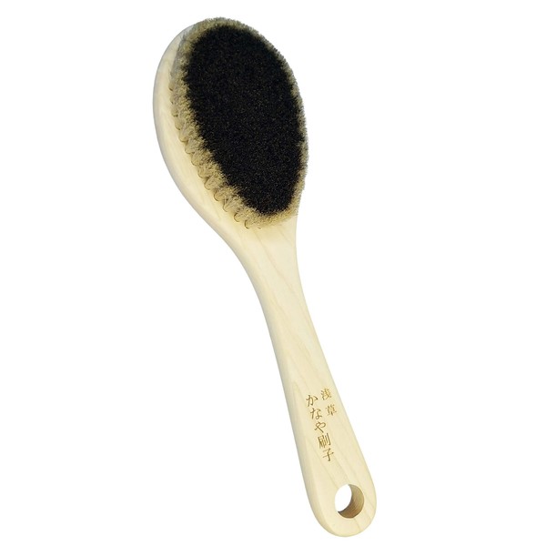 Japanese Body Brush for Dry Brushing, Exfoliation, Cellulite Treatment, Medium Handle